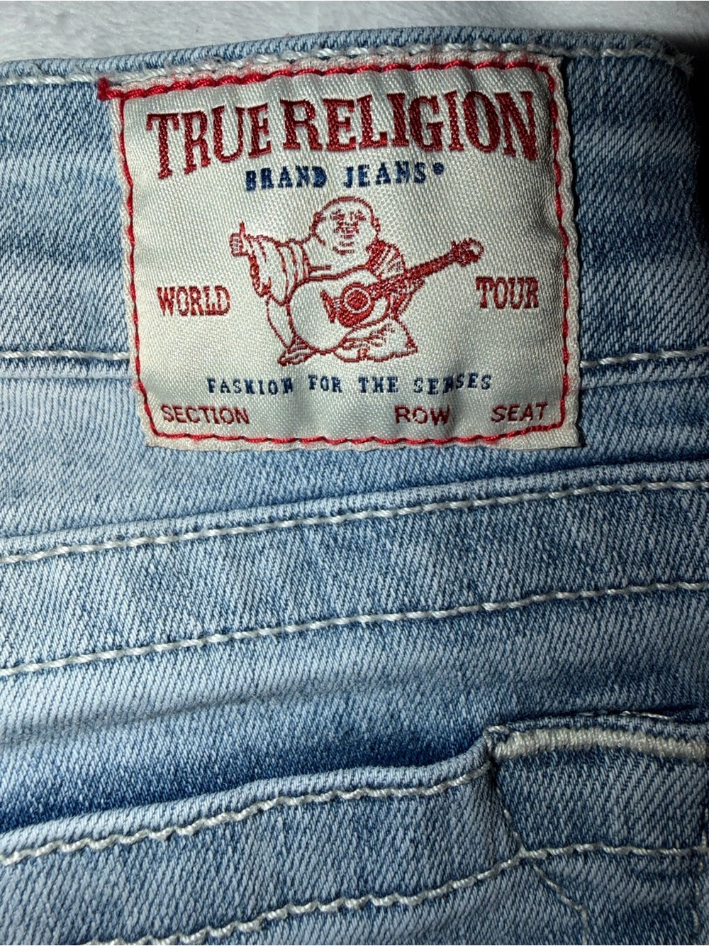 True Religion Girls Pink Heart Print Light Wash Halle mid-rise Skinny Jeans - Picture 4 of 8